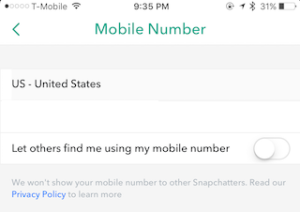 Snapchat Search Using Phone Numbers